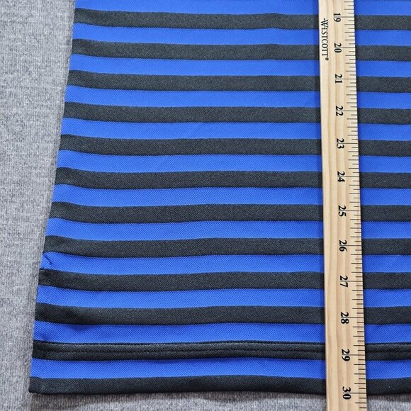 FootJoy Polo Mens L Navy Striped Golf 3 Button SS ProDry Pique Athleisure Logo - Picture 5 of 10